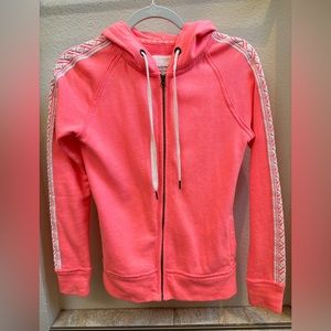 Aeropostale hoodie, drawstring, zip up, coral color, women’s  XS/TP